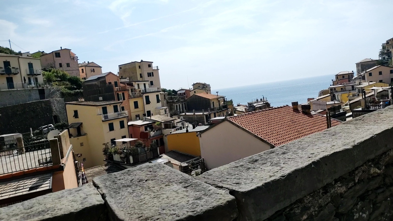 Panorama su Riomaggiore e mare